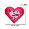 Lips Love Heart Patch Cartoon Embroidery Patch DIY Iron On Patches For Clothing Thermoadhesive Patches On Clothes Sewing Sticker