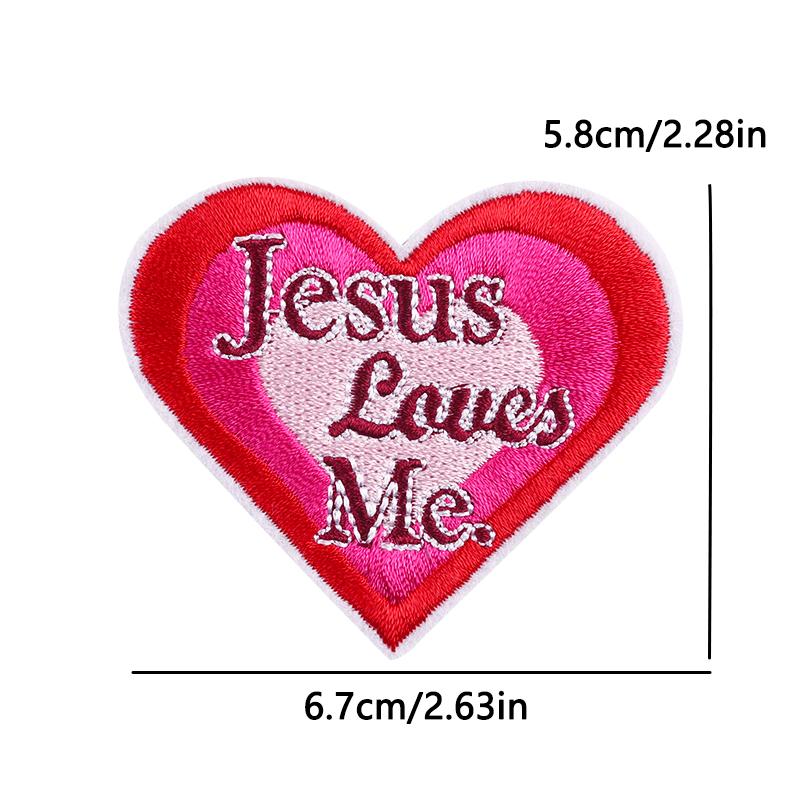 Lips Love Heart Patch Cartoon Embroidery Patch DIY Iron On Patches For Clothing Thermoadhesive Patches On Clothes Sewing Sticker