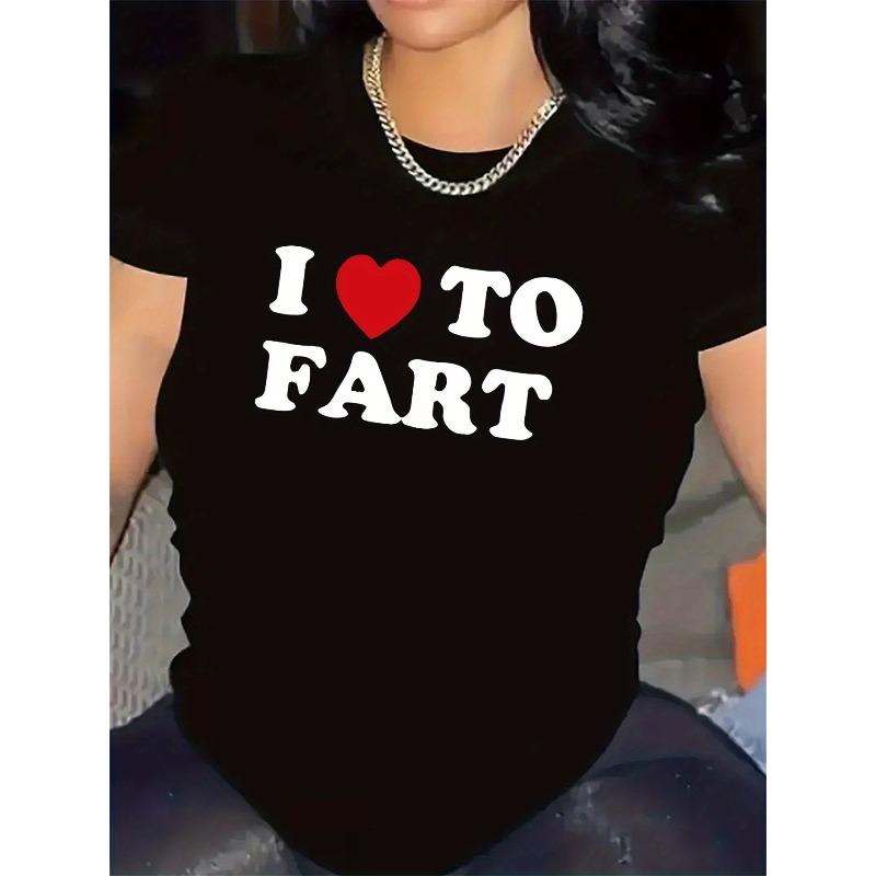

European sizes T-Shirt in Black And White Featuring an I TO FART Print, Great for Relaxed Home Attire, Sturdy Yet Light 4XL