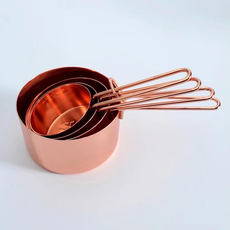 4Pcs Stainless Steel Measuring Spoons Set, Coffee Flour Milk Powder Measuring Cups - Kitchen Tools