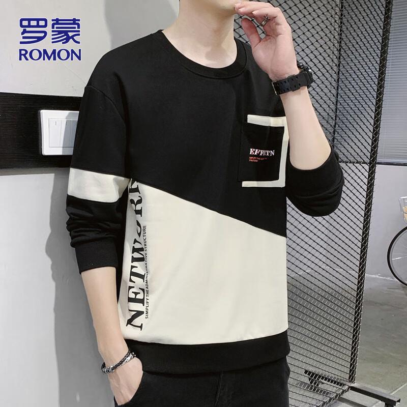

ROMON Men s Casual Loose Fit Long Sleeve Sweatshirt 2XL