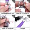 Wisdompro Genuine Leather Car Key Chain Lost Proof Smart Key Holder Stylish Unisex, purple