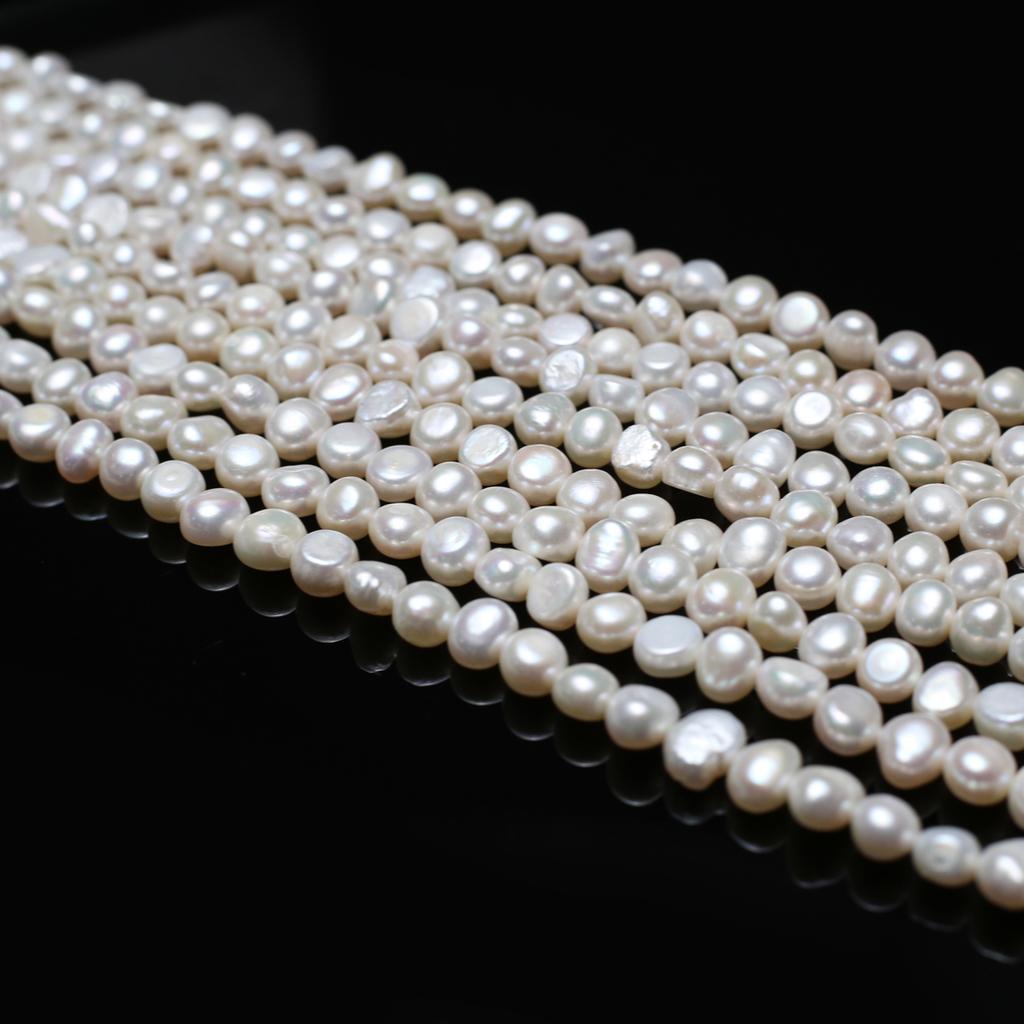 1String, Boho White Natural Freshwater Pearls, Nugget Pearl Beads for Jewelry Making DIY Necklaces Bracelets, Anklets Crafts Length 36cm
