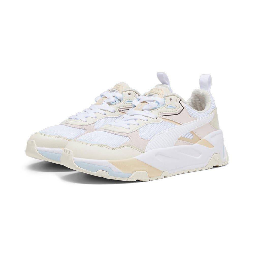 Puma Trinity Platform Sneakers Alpine Size (389289), Snow/Puma White/Frosty Pink, 23.5cm