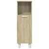 3 Piece Bathroom Furniture Set Sonoma Oak Particleboard