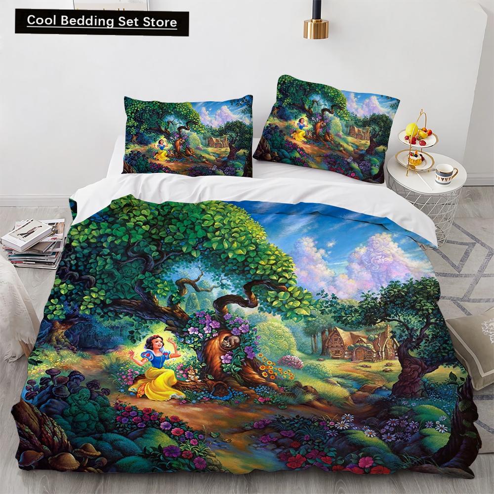 Oil Painting King Queen Duvet Cover Vintage Building Landscape Bedding Set for Adults Retro Art 2/3pcs polyester Quilt Cover
