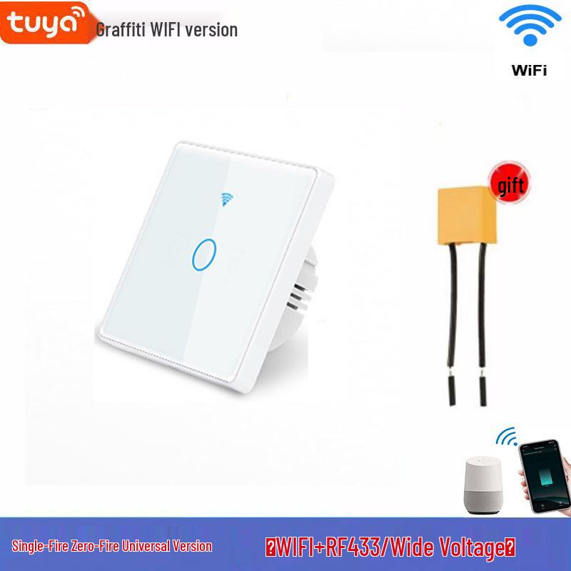 220V EU Smart Glass Panel Switch with Graffiti APP, Siri & Voice Control