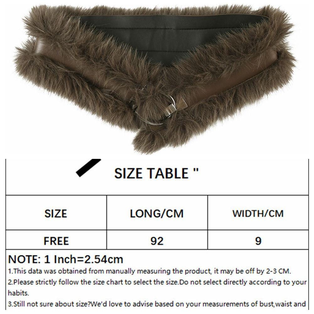 Personality PU Leather Leather Fur Belt Spicy Girl Punk Plush Belt Retro Versatile Y2K Waistband Dress Decoration