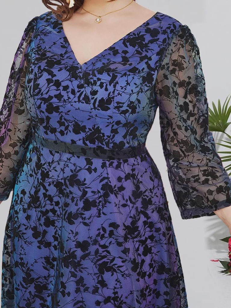 Rochie elegantă de toamnă pentru seară și bal, mărimi mari, pentru petreceri și domnișoare de onoare