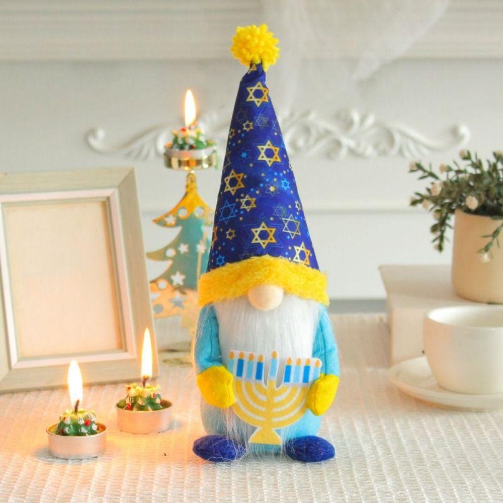 Unique Design Festival Faceless Doll Exquisite Gnomes Figurine Durable Rudolph Ornaments  Hanukkah