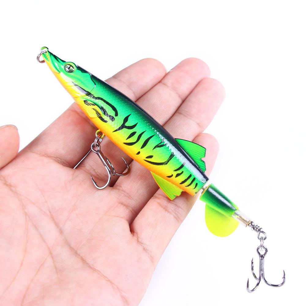 Tractor Crank Lure Set Surface Fishing Long-casting Floating ABS Live Bait Boxed Kit; Propeller-style Lure Freshwater Pike