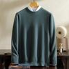 Light Luxury Crewneck Cashmere Sweater Men'S 100% Pure Cashmere Knit Sweater, Autumn And Winter Casual Knit Base Layer