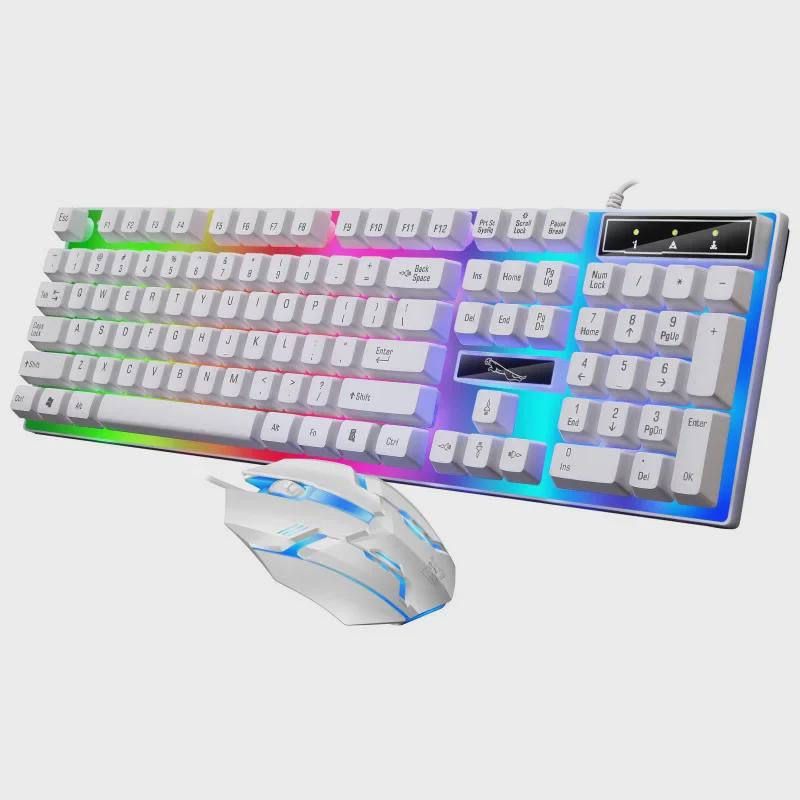G21B Leuchtendes USB-Kabelgebundenes Mechanisches Tastatur- und Maussset