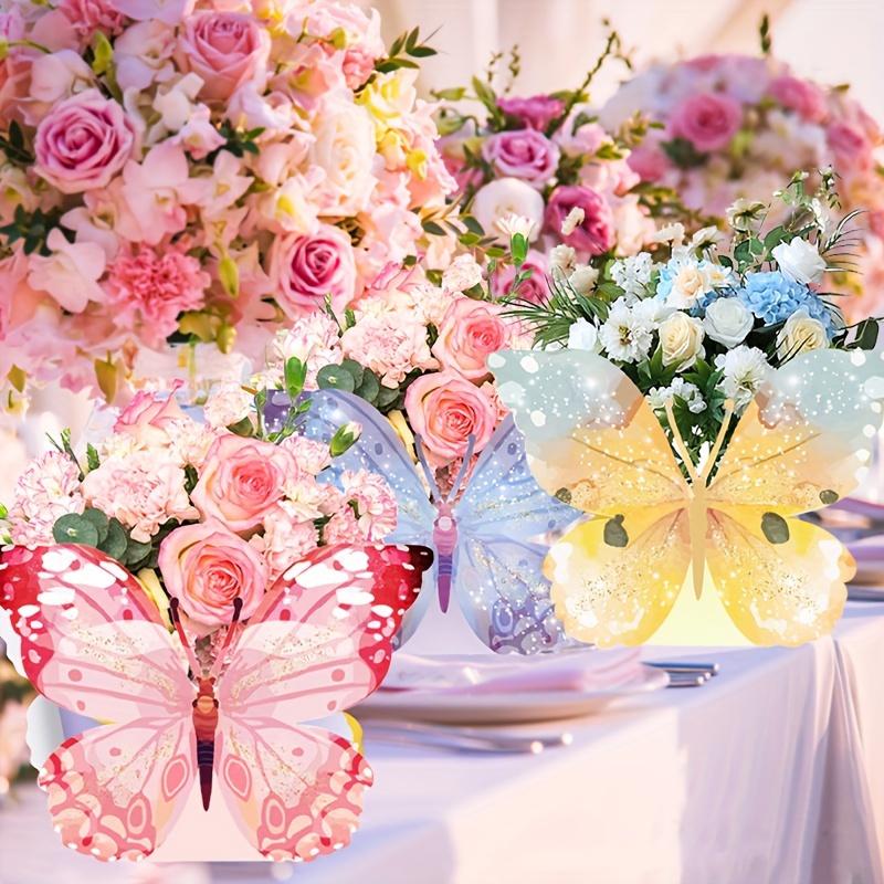 12pcs Three-dimensional Butterfly Party White Card Paper Box