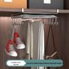 Multifunctional Under-Cabinet Storage Rack with Hooks for Pot Lids and Cutting Boards