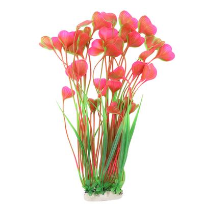 Plastic Vivid Artificial Water Plant Ornament for Aquarium Underwater Fish Tank Garden Pink