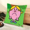Cute Mr. M-Men Cushion Cover Soft Short Plush Pillow Cover Smooth Cozy Texture Aesthetic Cushion Case Home Decor