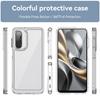 For Samsung Galaxy A17 5G Clear Phone Case WANLONFENG MF2 Series TPU Acrylic Cover with 2Pcs Tempered Glass