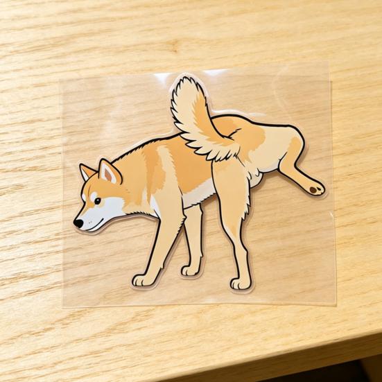 Dog Peeing Stickers Cute Animal Car Sticker Waterproof PVC Car Decal for Cars Trucks Windows Walls Laptops