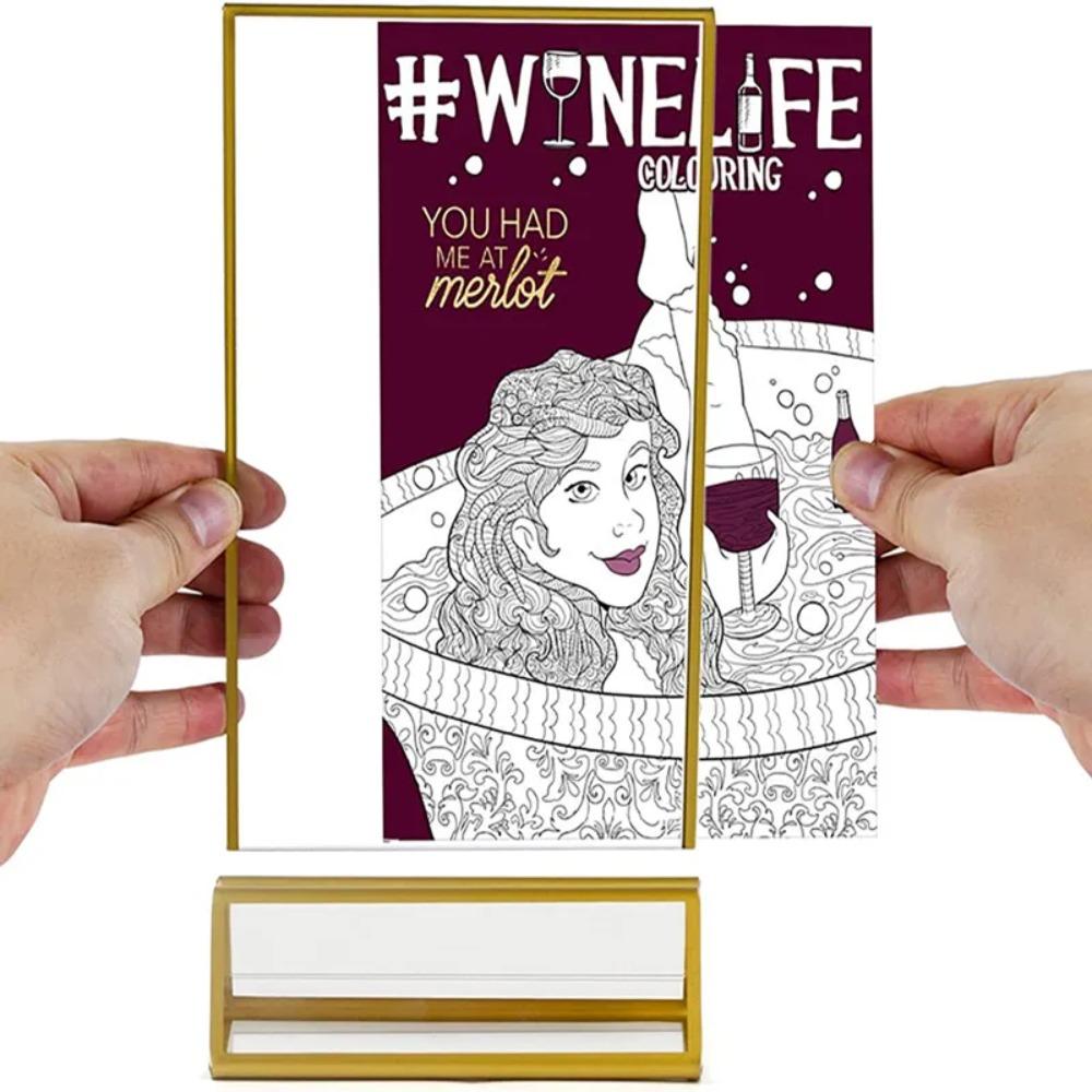 with Base Label Holder Transparent Menu Card Rack Wedding Numbers Stand  Party Wedding Decorations