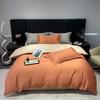 100S Long Staple Cotton Bedding Set A-Class Pure Embroidered Satin Sheet Luxury Solid Color Bedroom