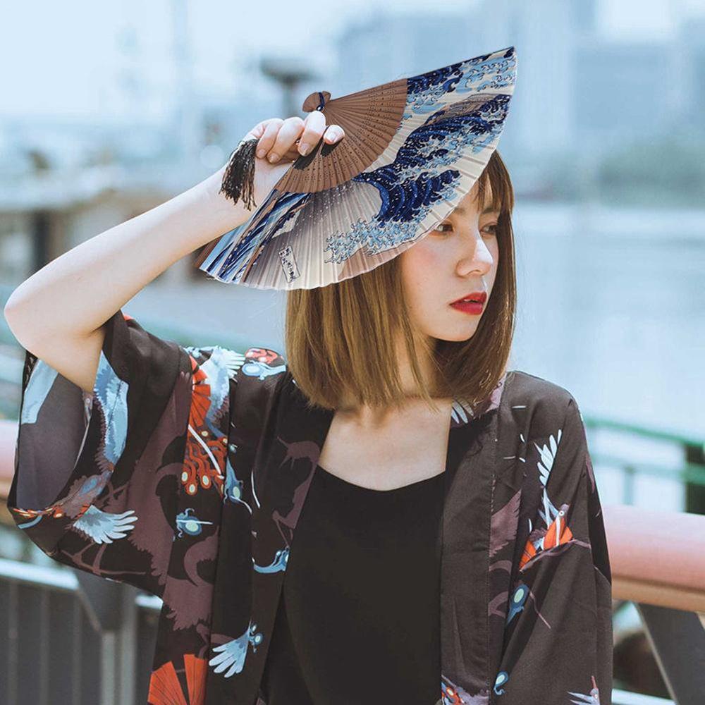 Silk Japanese Style Home Prom Party Gifts Folding Fan Wedding Hand Fan Hand Held Fan