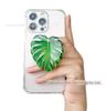 Foldable Acrylic Mobile Phone Stand with Simulated Plant Leaf Design