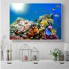 Canvas Art Fish Painting Underwater World Animals Corals Fish Ocean Wall Pictures for Living Room Nordic Poster Kids Room Decor