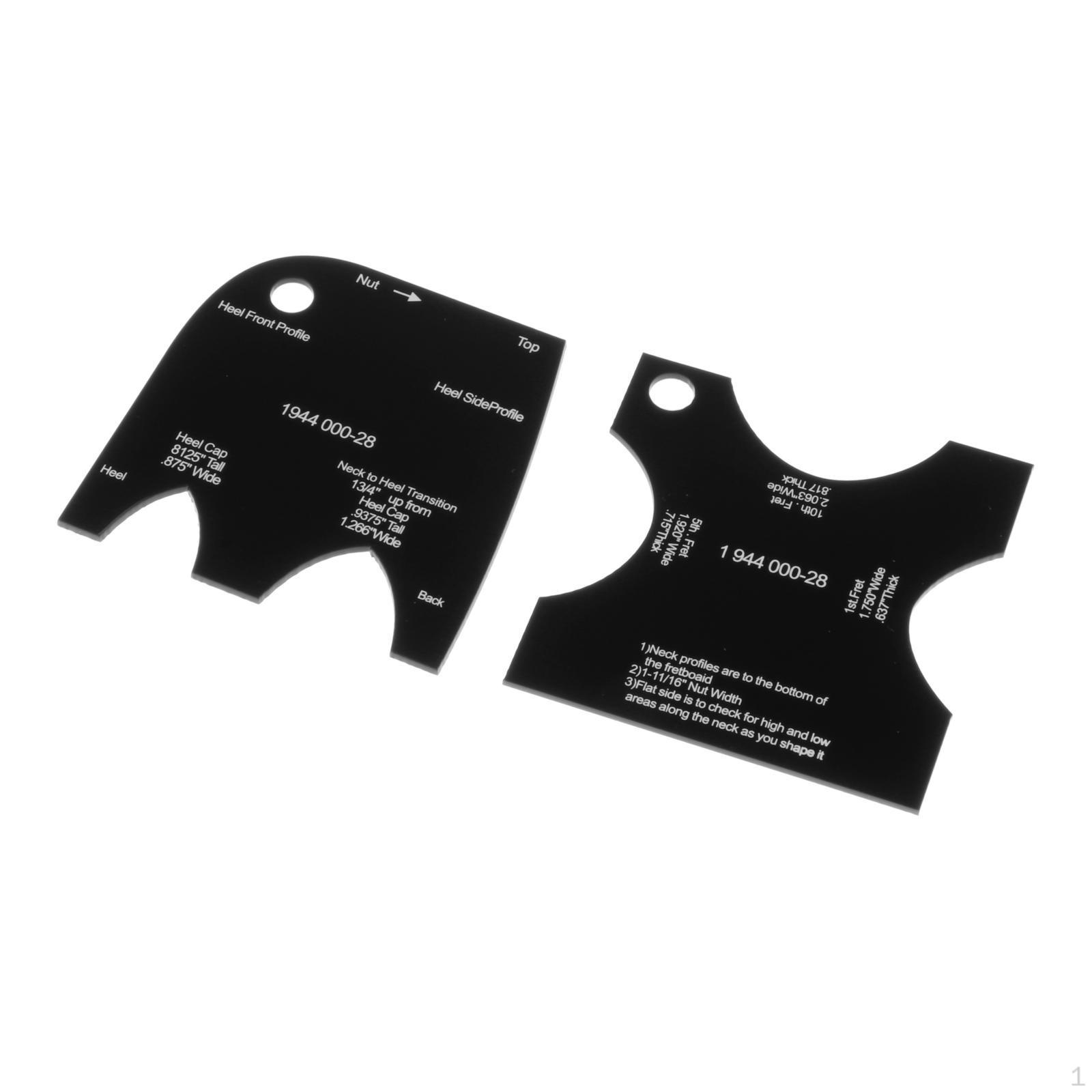 2/PCS Guitar Making Neck Template Shaping Reference Leveling Luthier Accessory Maintenance Tool 1944 000-28
