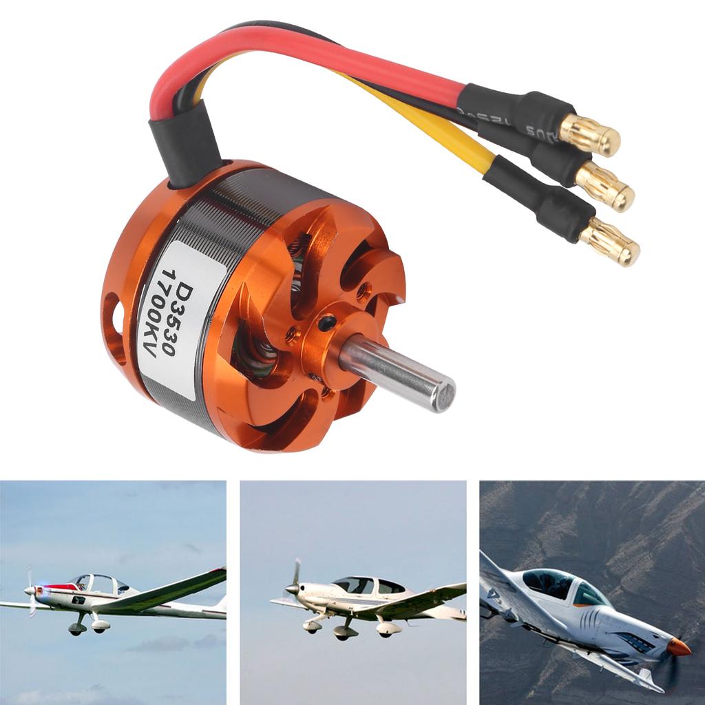D3530 1700KV Brushless Outrunner Motor Replacement with Adapter for Remote Control Plane