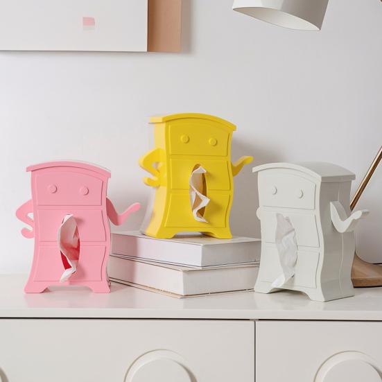 Yousheng Roztomý držák na papírové kapesníky Kreativní tvar Živé barvy Protiskluzový design Velká kapacita Držák na papír Úspora místa Stolní dekorace
