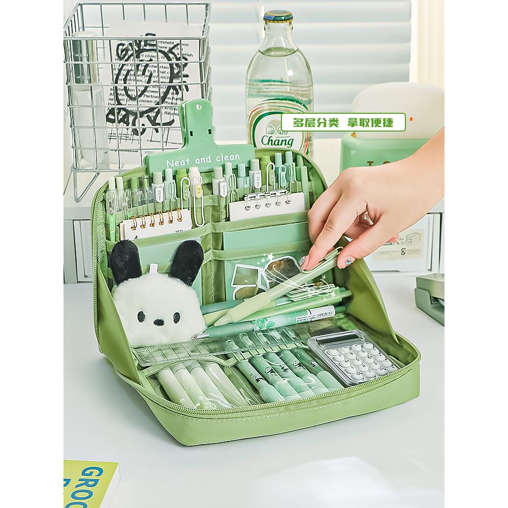 Large Pencil Case for Girls Teens Kids Pencil Bag with Zipper Pencil Pouch Aesthetic Pencil Pen Case Organizer for School