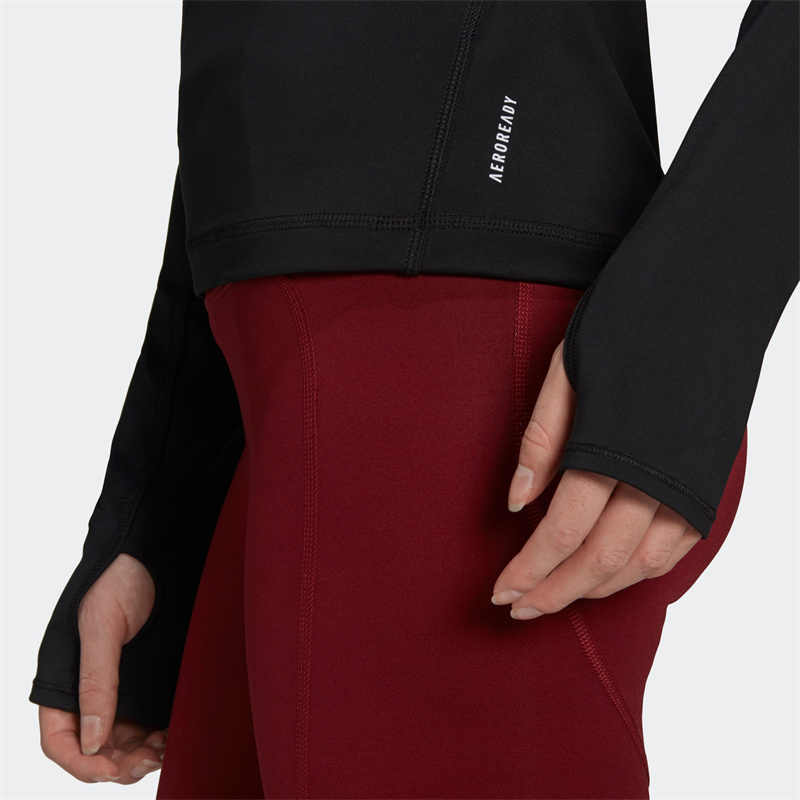 Adidas Fashionable Comfortable Soft Breathable Long Sleeve T-Shirt Women tops Black GH6844