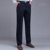 Men’s Breathable Casual Pants Cotton High Waist Lightweight Straight Trousers for Male Comfortable Fit Loose Business Work Dress Pant with Pocket