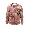 Retro Christmas Pattern Sweatshirts For Men Novelty Funny Ugly 3D Printed Pullover Women Hoodies Long Sleeves Round Neck Tops