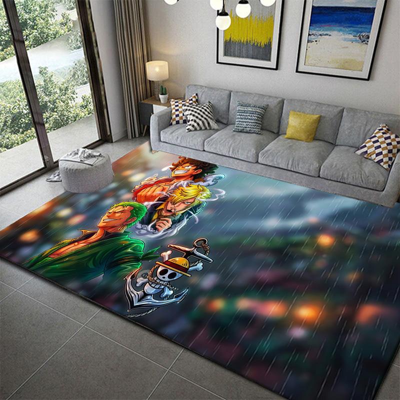 One Piece Anime Action Style Rug Soft Cozy Floor Mat for Bedroom Living Room Decor