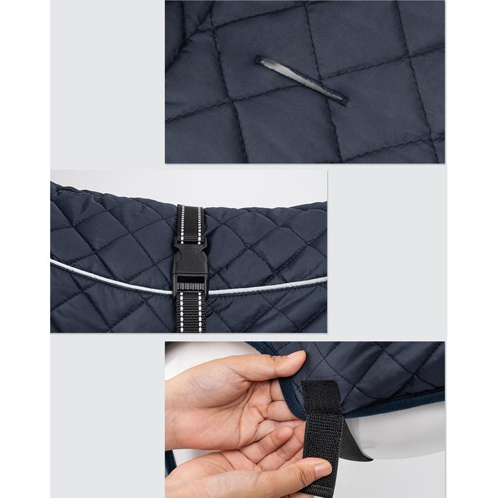 Dog Winter Jacket Reflective Cotton Doggy Snow Jacket Pet Coats For Walking Daily Hiking Skiing Outdoor Picnic Park Visits