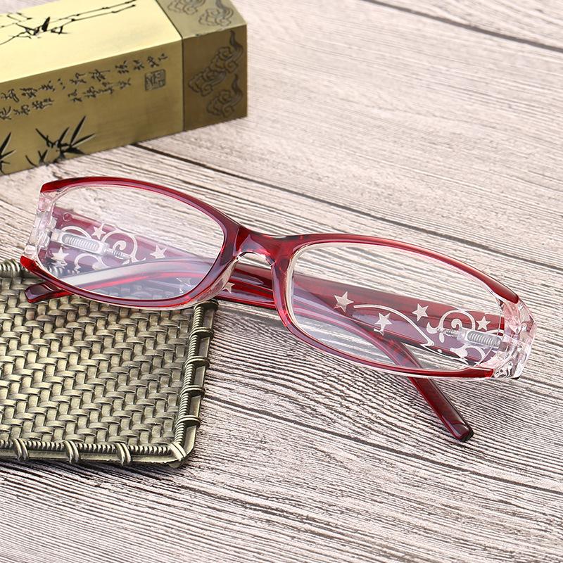 Cat Eye Reading Glasses Women Retro Presbyopic Glasses Pattern Eyeglasses Legs Resin Frame Diopter