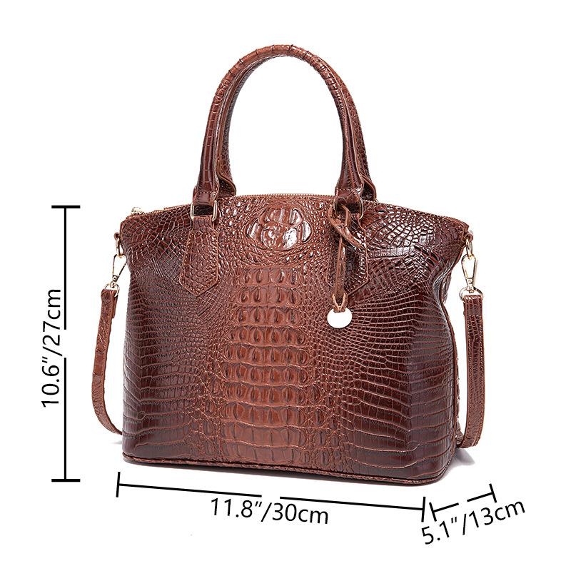Portable Crossbody Retro Women's Bag Multicolor Crocodile Brahman