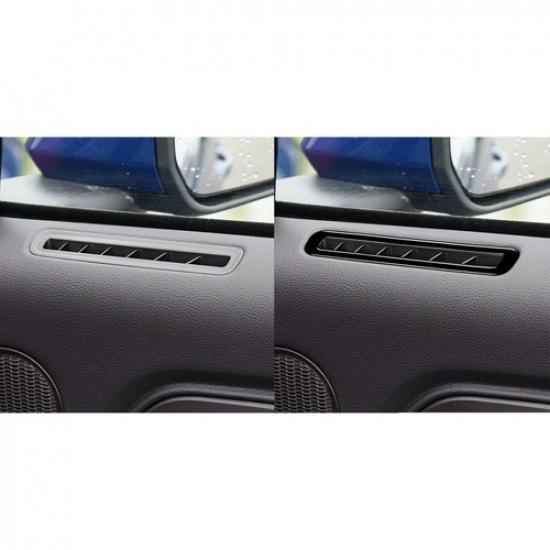 Gloss Black Interior Door Air Outlet Vent 2PCS Trim For Ford Mustang 2015-
