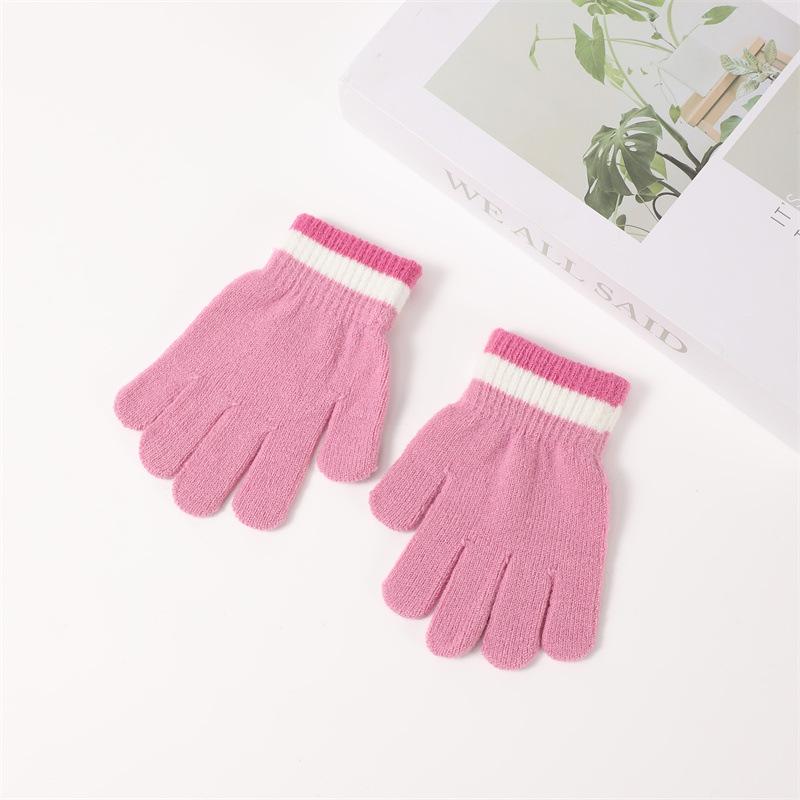 Unicorn Beanie Mittens Set for Kids Girl Cute Fashion Plush Fleece Lined Winter Hat with Gloves Cartoon Animal Ear Thermal Set