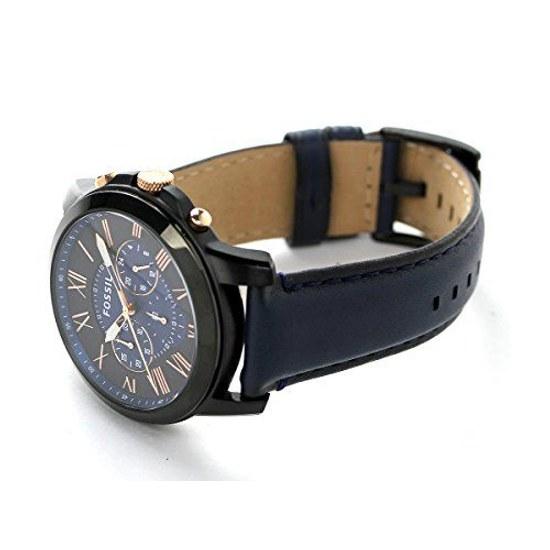 Ceas FOSSIL Grant Cronograf Quartz Negru-Bleumarin FS5061 Bărbați