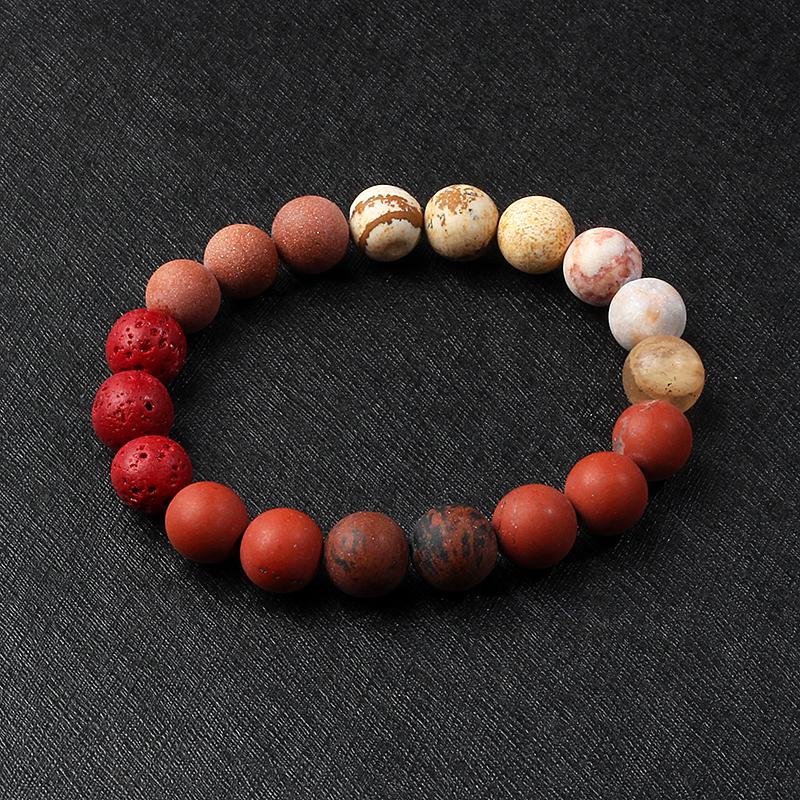 Universe Galaxy Eight Planets Bracelets Solar System Guardian Star Natural Stone Beads Bangles for Women Jewelry Drop Shipping