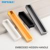Embedded Concealed Pulls Handles White Wardrobe Doors Handles Black Cabinets Pulls Gray Drawers Pulls Recessed Finger Pulls