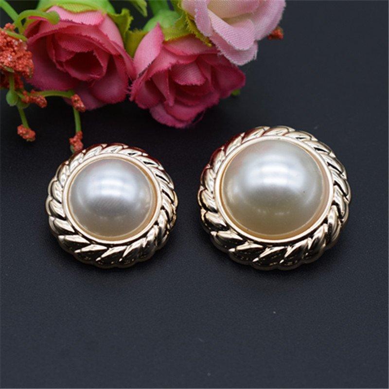 Button Button Plastic Gold Round Coat Top Women'S Shirt Jacket Sweater Accessories