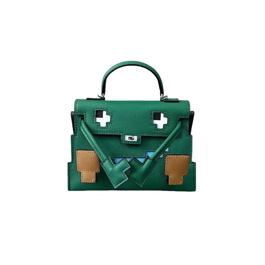 Little Red Book High-End Genuine Leather Mini Kelly Crossbody Handbag