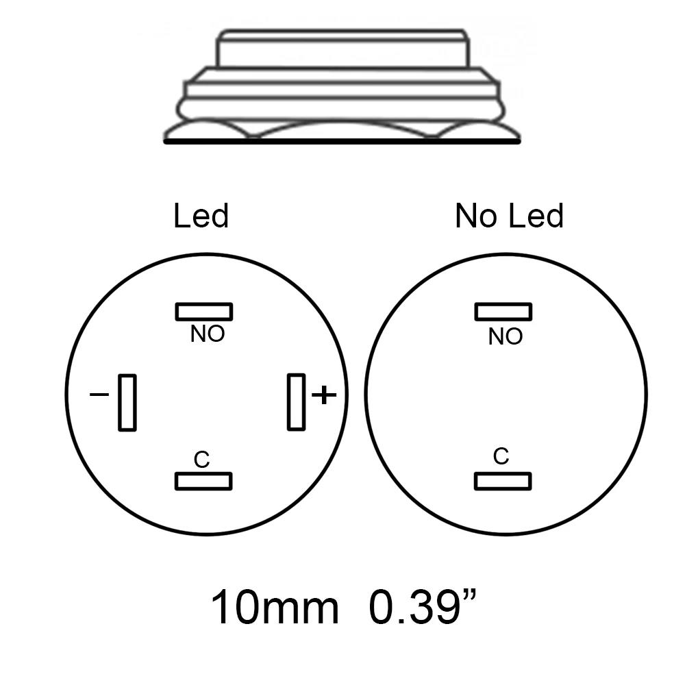 Electric Waterproof Power 12v Led Light Momentary Push Button Switch 8/10/12/16/19/22 Mm Pressure Switches 220v 24v 3v Keyboard Switches Oil Pressure