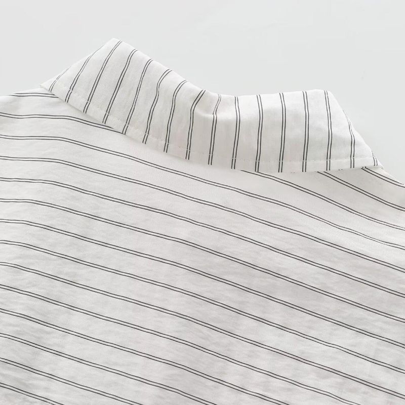 Kaslead New Arrival Women's Fashion Style Stylish Simple and Versatile Multi-Purpose Stripes Shirt 9479266
