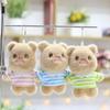 Cute Cute T-shirt Bear Pendant Butter Bear Plush Toy Doll Bag Hanging Ornament Doll Keychain