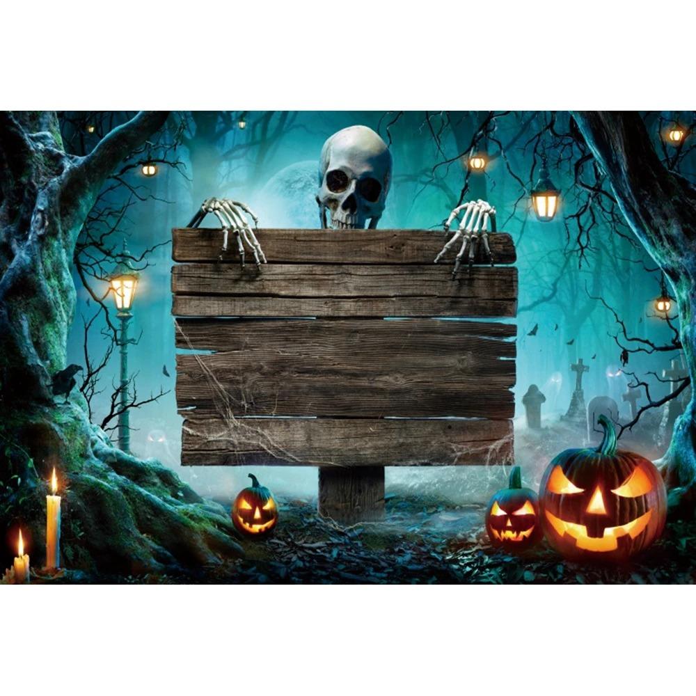 Halloween home party decoration hanging cloth horror cemetery castle pumpkin head hanging cloth room decoration background cloth
